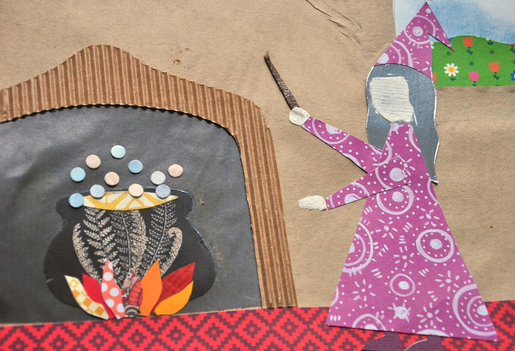 Antre magicienne - papier collage
