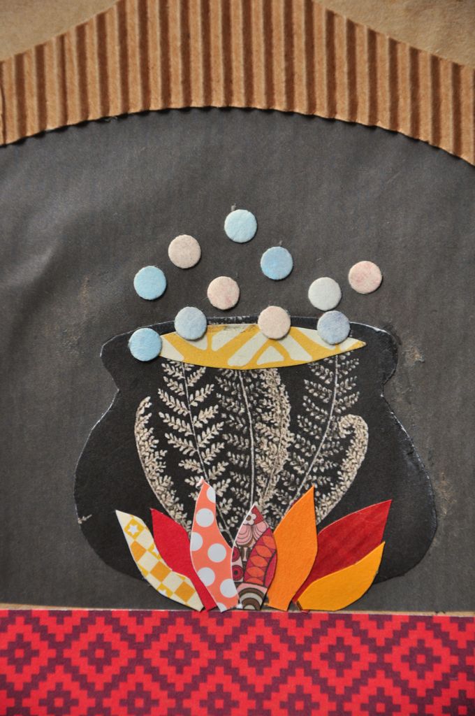 Antre magicienne - papier collage