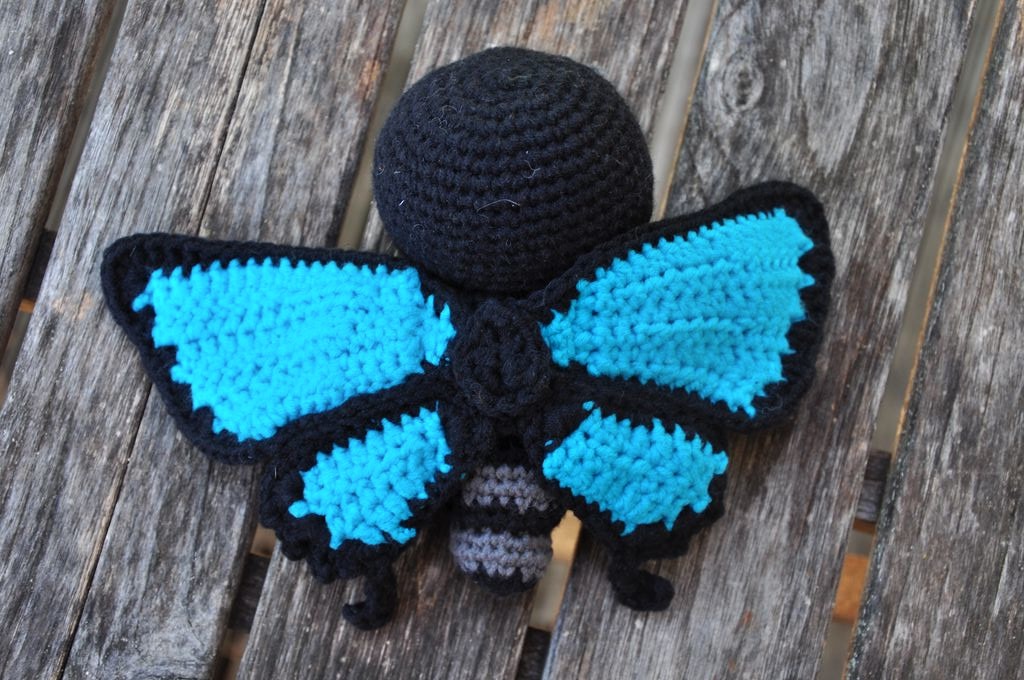 Ulysse, le papillon bleu - crochet